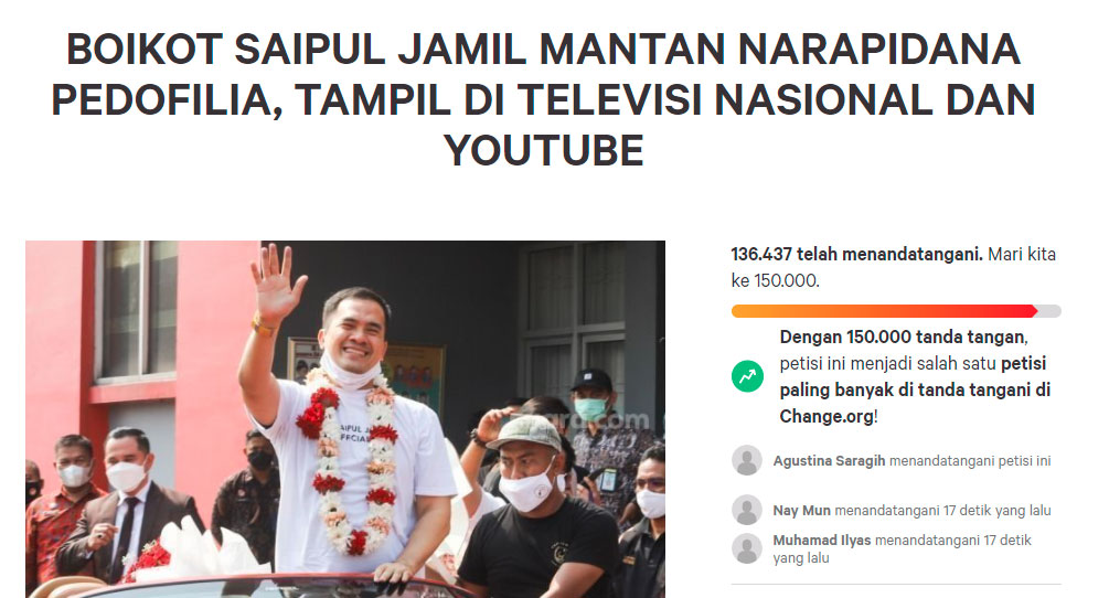 petisi boikot saipul jamil
