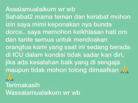 Tak Sadarkan Diri, Dorce Gamalama Dilarikan ke Rumah Sakit. Begini Kondisi Terbarunya