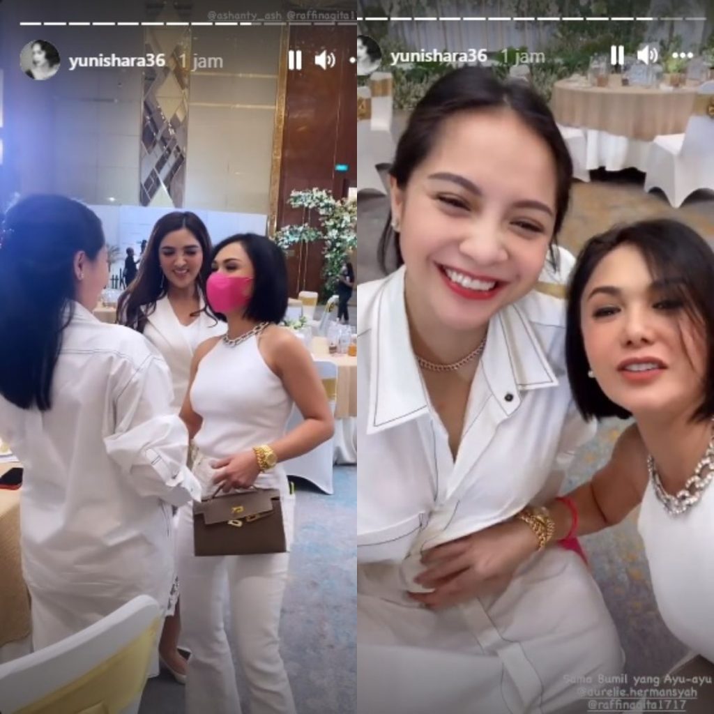 mantan kekasih raffi ahmad, yuni shara bertemu nagita slavina