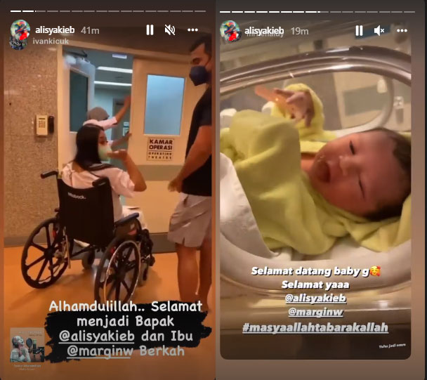 istri-ali-syakieb-dan-margin-wieheerm-melahirkan-anak-perempuan-bayi-foto
