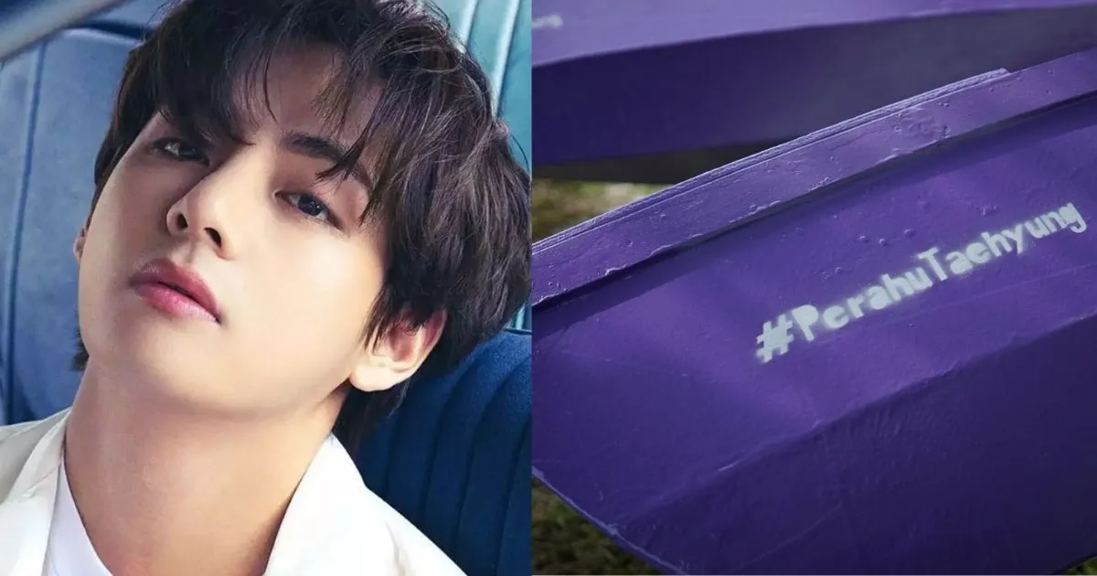 Ultah Ke-26, V ‘BTS’ Dapat Kado Perahu Ungu. ARMY: Mancing Yuk!