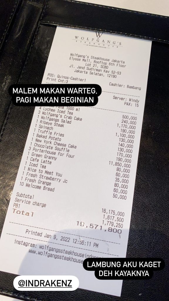 bill makanan fuji