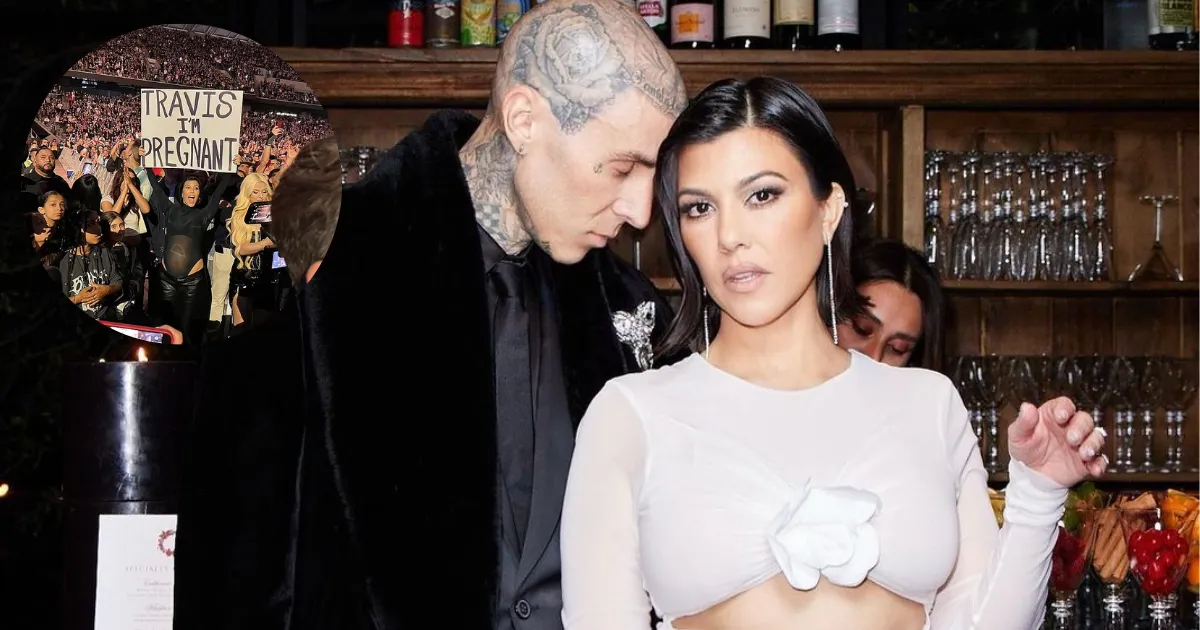 Di Tengah Konser Blink-182, Kourtney Kardashian Umumkan Kehamilannya