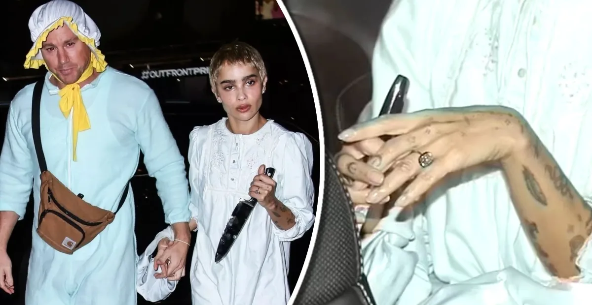 Pakai Cincin Berlian di Pesta Halloween, Zoe Kravitz dan Channing Tatum Tunangan?