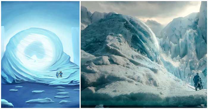 Bongkahan Es di di Avatar The Last Airbender Netflix