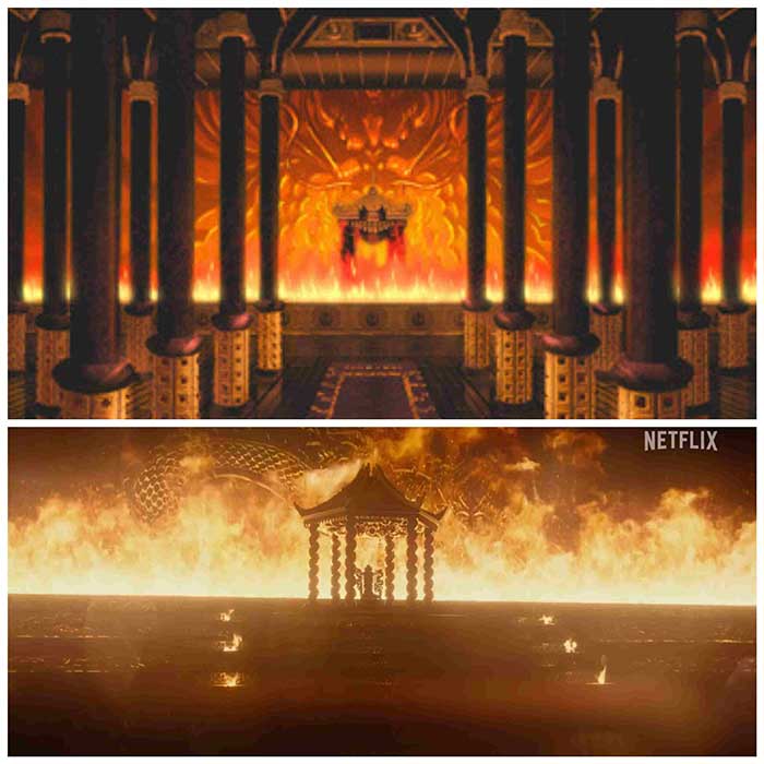 Tahta Raja Api di Avatar The Last Airbender Netflix