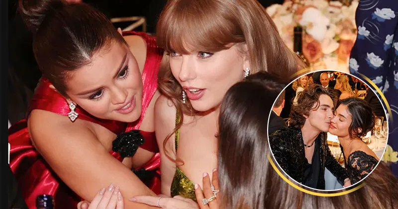 Ups! Selena Gomez dan Taylor Swift Ketahuan Nggosip di Golden Globes 2024