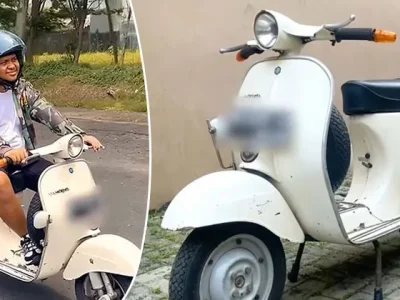 Vespa Babe Cabita dilelang. Foto: Dok. Instagram @fatiyw