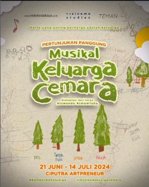 Poster pertunjukkan teater Keluarga Cemara: Musikal. (Foto: Instagram @musikalkeluargamusikal)