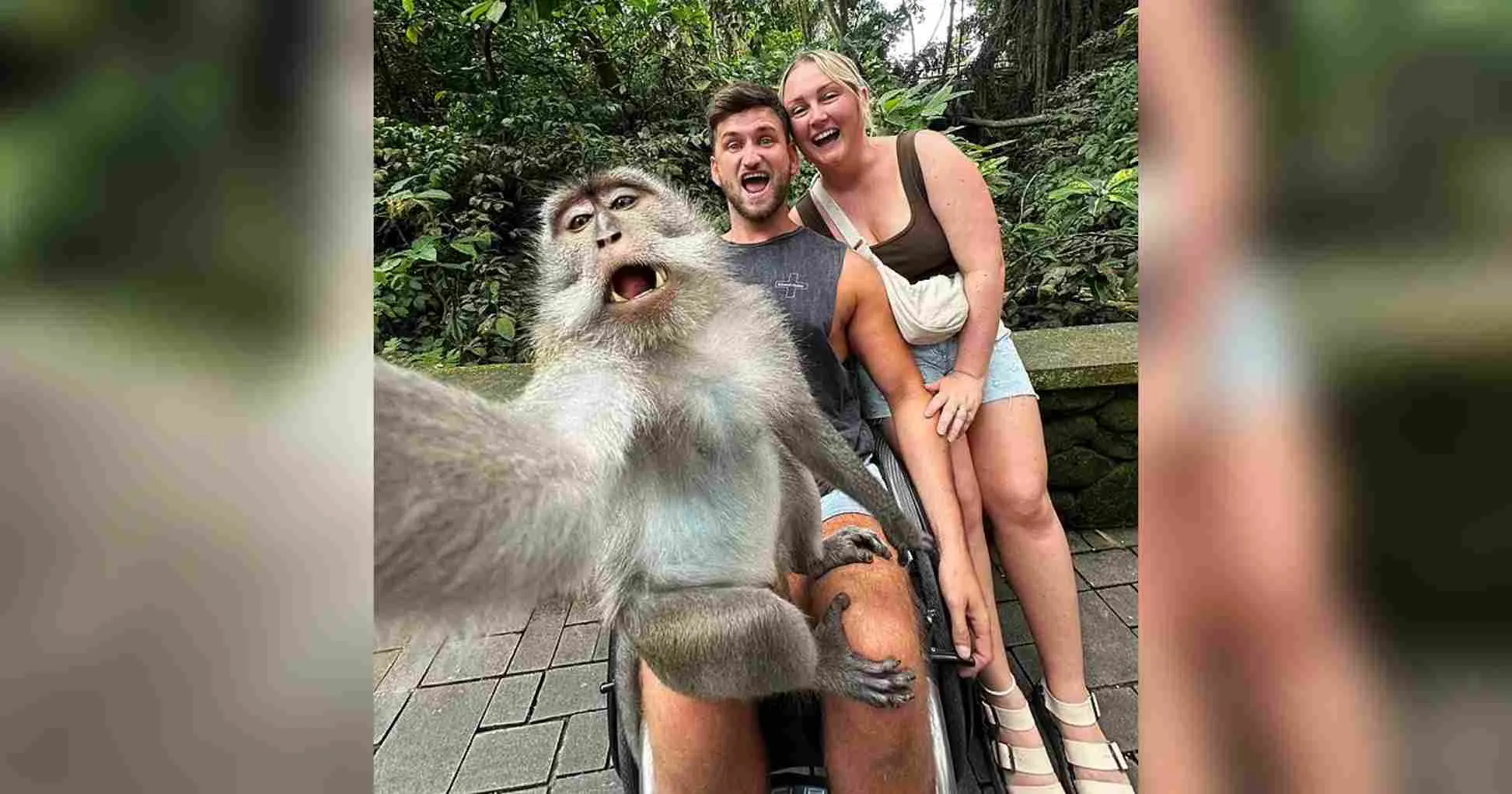 Momen Kera Ubud Pandai Berpose ’Selfie’ Bareng Turis