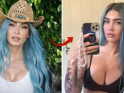 Wajah Megan Fox tanpa make up (kanan). Foto: Dok. Instagram @meganfox