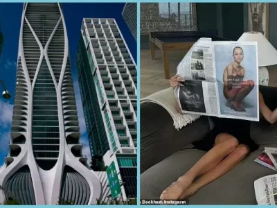 Victoria Beckham pamer penthouse miliknya di Miami, Florida. (Foto: Kolase dari Dok. DailyMail)
