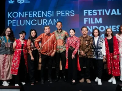 Komite FFI periode 2024–2026 mengumumkan tema Festival Film Indonesia tahun ini. (Foto: Reza/Nyata)