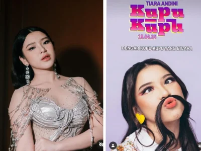 Tiara Andini dan single terbarunya, lagu Kupu Kupu. (Foto: Instagram @tiaraandini)