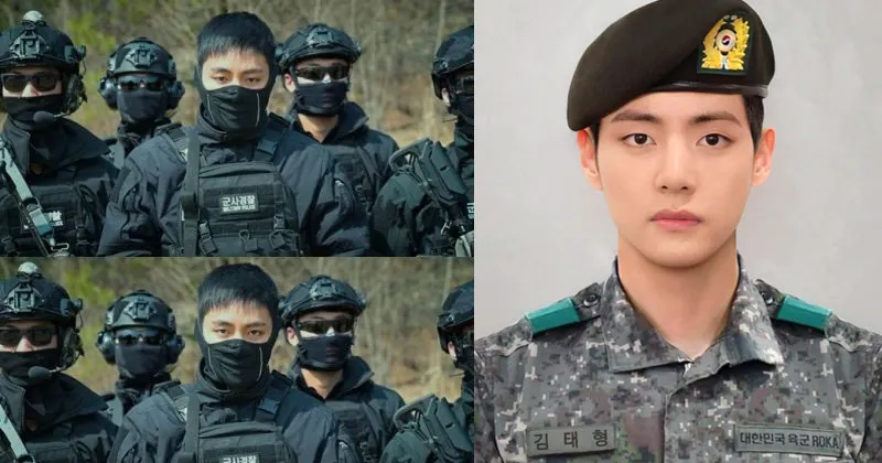 Gagahnya V BTS Pakai Seragam Militer, Bikin ARMY Mabuk Kepayang