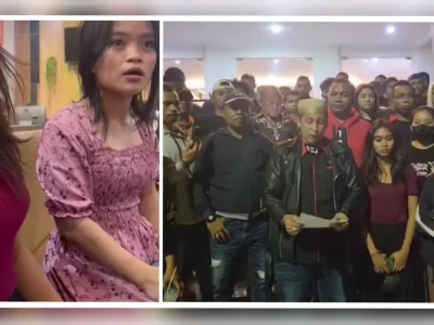 LAPOR: Dua dari kelompok mahasiswa (kiri) mengalami kekerasan saat ibadah hingga terluka. (Foto: Instagram/infotangerangkota)