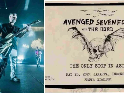 Avenged Sevenfold konser di Stadion GBK, Jakarta, Sabtu (25/5). (Foto: Instagram)