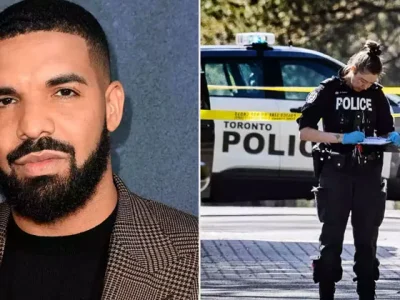 RUMAH DITEMBAKI: Rapper Drake. Foto: Dok. KEVIN WINTER/GETTY; ANDREW FRANCIS WALLACE/TORONTO STAR VIA GETTY
