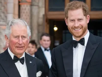 Raja Charles III dan Pangeran Harry. Foto: Dok. Samir Hussein/WireImage