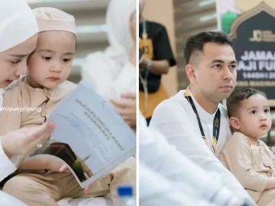 Rayyanza saat menemani ayah ibunya, Raffi Ahmad dan Nagita Slavina sedang manasik haji. (Foto: Instagram/tercipungcipung)