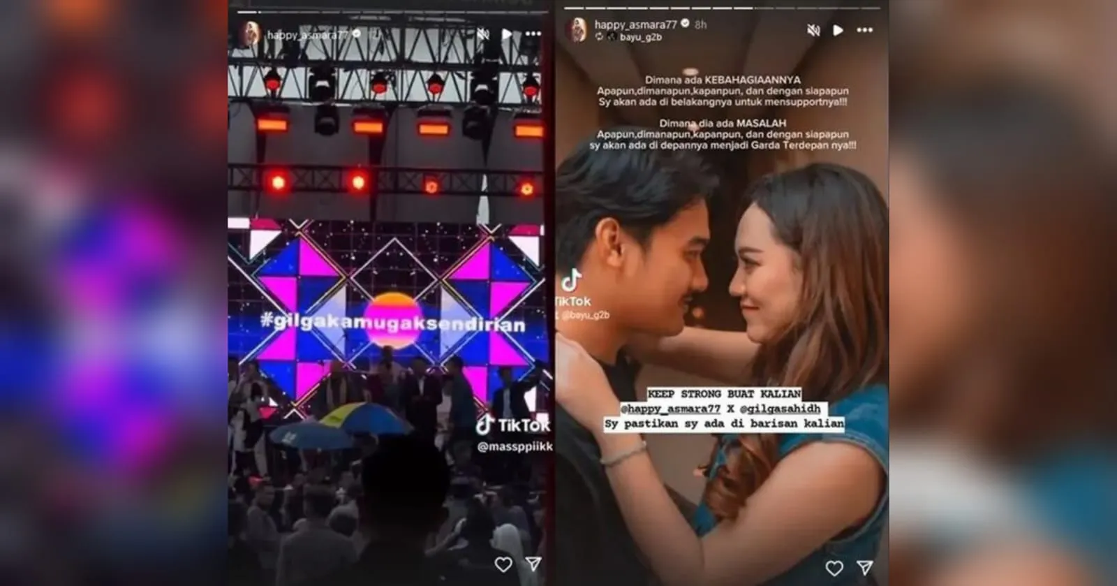 Jadi Bahan Sindiran, Happy Asmara Beri Dukungan Romantis ke Gilga Sahid