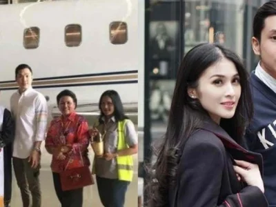 TERNYATA SEWAAN: Potret jet pribadi yang disebut milik suami Sandra Dewi. Foto : Instagram