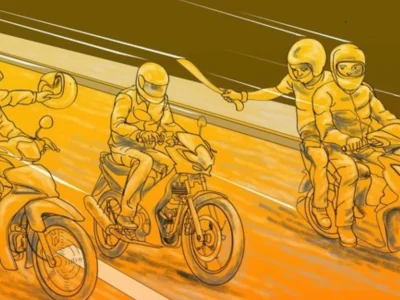 Ilustrasi gangster Tembalang lakukan pembacokan hingga rampas motor. Foto: Edi Wahyono/detikcom