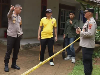 DISELIDIKI: Polres Ciamis sedang olah TKP kasus mutilasi Ciamis. (Foto: Humas Polres Ciamis)