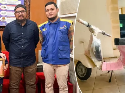 Vespa milik Babe Cabita terjual Rp212 juta. Foto: Dok. Instagram @fatiyw
