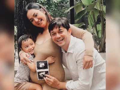 Andrew Andika bersama istri yang sedang hamil dan anak pertama. (Foto: Instagram/tengkudewiputri_tdp)