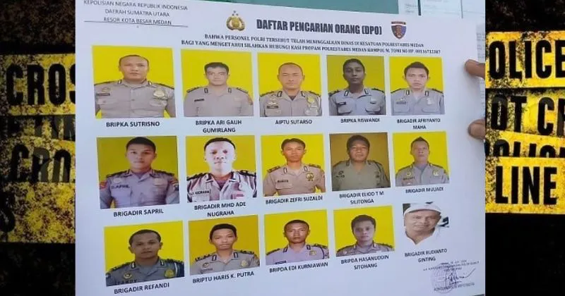 Heboh, Beredar Poster 15 Polisi di Medan Jadi DPO