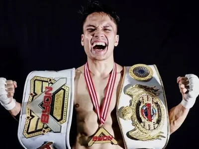Randy Pangalila berhasil mengalahkan Jekson Karmela (Kkajhe) di ajang Byon Combat 3. Foto : Instagram/byoncombat
