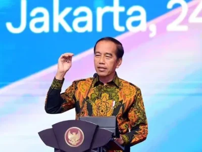 Presiden Jokowi saat menghadiri Peresmian Peluncuran Digitalisasi Layanan Perizinan Penyelenggaraan Event di Jakarta, Senin (24/6). (Foto: Biro Pers Sekretariat Presiden/Muchlis Jr)