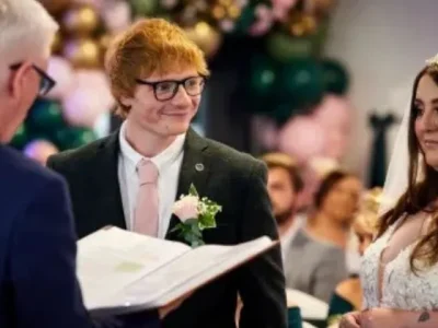 Seorang penggemar berat Ed Sheeran menyita perhatian publik, karena menikah dengan pria yang mirip dengan idolanya tersebut. (Foto: Manchester Press Photography Ltd/ Mark Waugh)