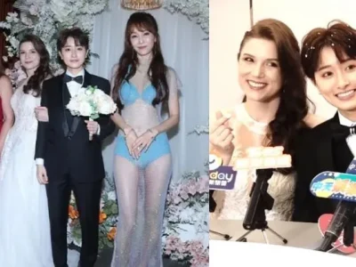 NYELENEH: Ibu di Taiwan pakai bikini di pernikahan putrinya. (Foto: Instagram/weddingwbs)