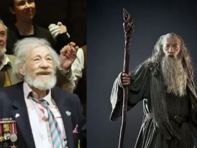 Ian Mckellen saat memerankan Gandalf dalam trilogi The Lord of The Rings. (Foto: Pinterest/Getty Images)