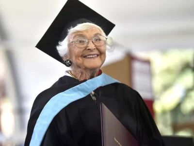 Virginia Hislop raih gelar Master di usia 105 tahun. (Foto: Istimewa)