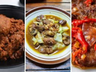 Berbagai olahan daging kurban. (Foto: Kolase/Istimewa)