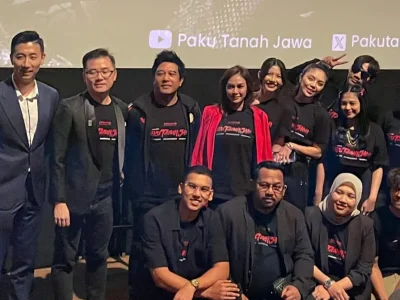 Para pemeran film Paku Tanah Jawa saat press screening di Jakarta. (Foto: Stephine/Nyata)