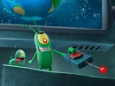 Netflix akan membuatkan film panjang khusus untuk karakter Plankton di Spongebob berjudul Plankton: The Movie. (Foto: Netflix & Paramount)