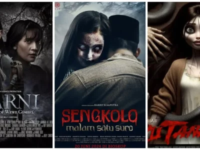Film Horor Indonesia yang tayang di bioskop pada Bulan Juni 2024. Foto : kolase