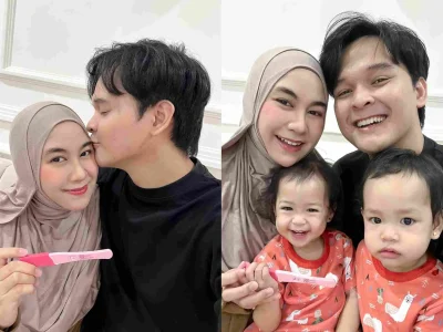 Mantan personel Cherrybelle, Anisa Rahma, tunjukkan hasil testpack positif hamil anak ketiganya. (Foto: Instagram/anisarahma_12)