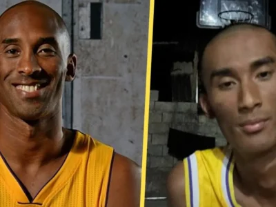 Ma Jinghui disebut mirip dengan legenda bola basket Kobe Bryant. Foto : Komposit SCMP/Douyin/Getty Images
