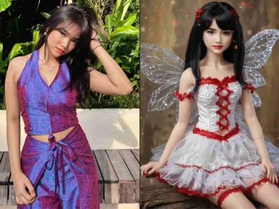 Wajah cantik Fuji, selebgram ternama, kini jadi boneka Barbie menggemaskan di TikTok. (Foto: instagram/fuji_an, tiktok/fypvideo90)