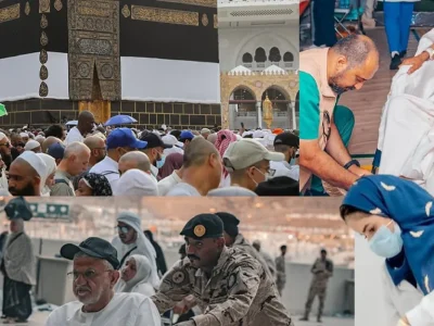 Jamaah haji menderita di tengah suhu panas Arab Saudi yang capai 50 derajat celcius. Foto: Dok. X @SaudiMOH