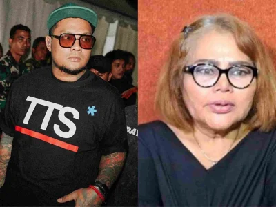 Eva Manurung (kanan) pingsan usai dengar Virgoun ditangkap karena narkoba. (Foto: instagram/virgoun_, YouTube Intens Investigasi)