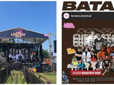 Event Lentera Festival yang mengundang NDX AKA dan Guyon Waton, dibatalkan. Foto : kolase/Instagram