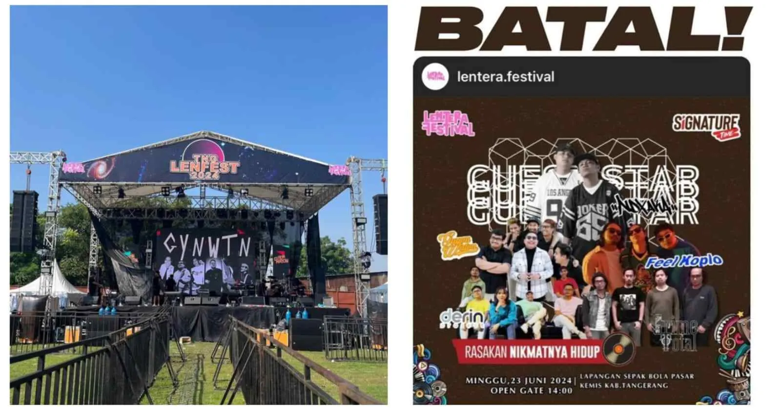 NDX AKA-Guyon Waton Batal Manggung, Penonton Bakar Venue Konser