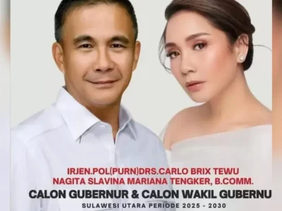 Poster Nagita Slavina mendadak muncul menjadi Calon Wakil Gubernur Sulawesi Utara. Foto : Instagram/raffinagita1717