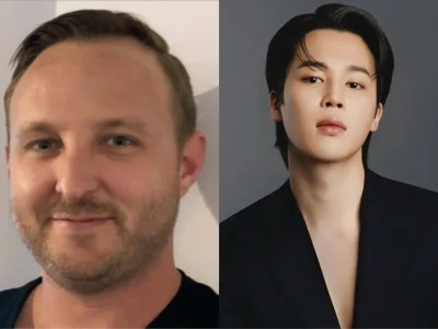 Ray Kurzeka dan Jimin BTS. (Foto: Music Business Worldwide, instagram/j.m)